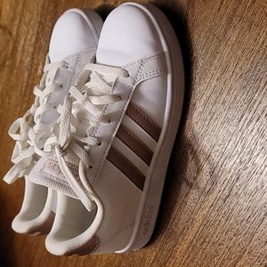 Girls Adidas size 1 sneakers